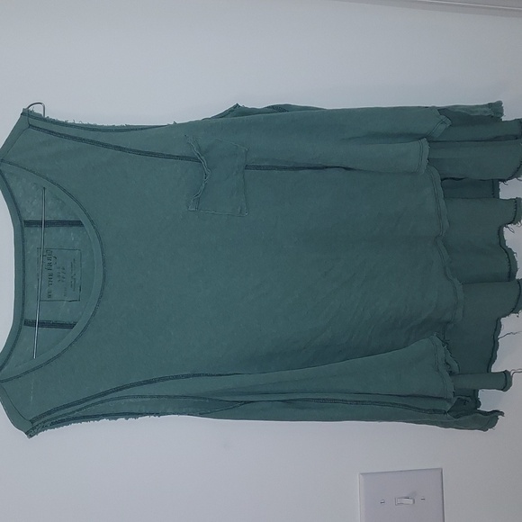 Free people XS green oversized tank top - Picture 1 of 3